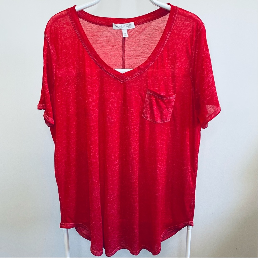 Planet Gold V Neck T